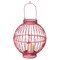 Midwest 9" Fancy Fair Contemporary Style Deep Pink Hanging Votive Candle Holder Lantern